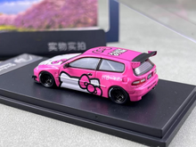 Load image into Gallery viewer, Fuji 1:64 Pink Civic EG6 Sir Pandem Rocket Bunny Model Diecast Metal Car New Collection
