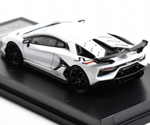 Load image into Gallery viewer, JY 1:64 White Aventador SVJ LP770-4 Sports Model Diecast Metal Car New Collection
