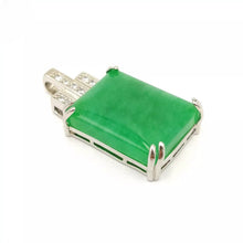 Load image into Gallery viewer, Nature Jade Rectangle Pendant Necklace Gift Jewelry charm Blessing Accessory B
