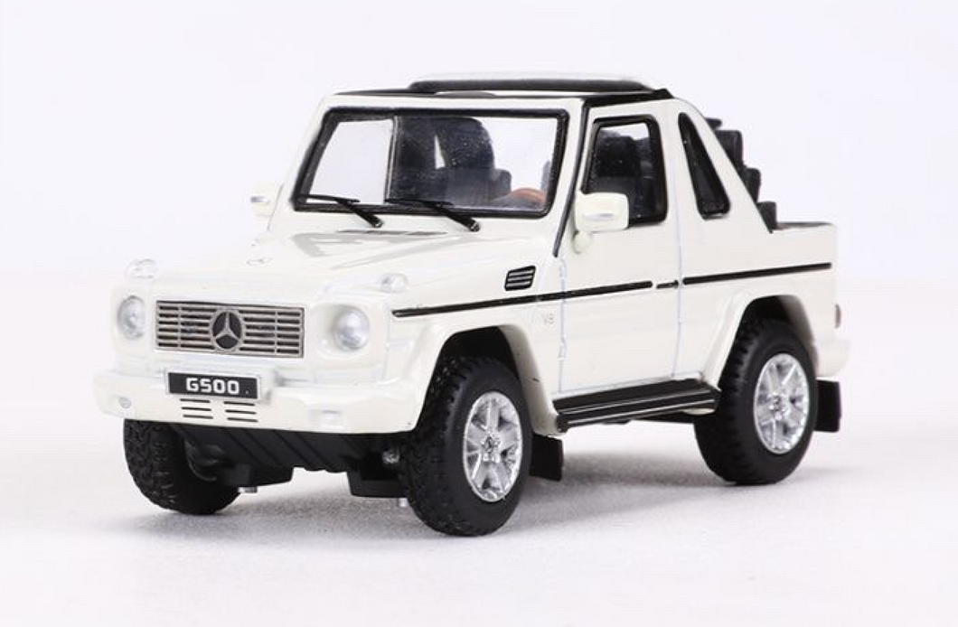 GCD 1:64 White G500 Cabrio W463 ORV SUV Sports Model Diecast Metal Car BN