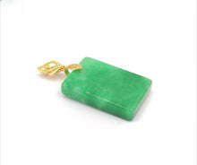 Load image into Gallery viewer, Nature Jade Rectangle Pendant Necklace Gift Jewelry charm Blessing Lucky gg
