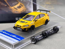 Load image into Gallery viewer, CM 1:64 Yellow Impreza WRX 11 XI Widebody Sports Model Diecast Metal Car New Collection
