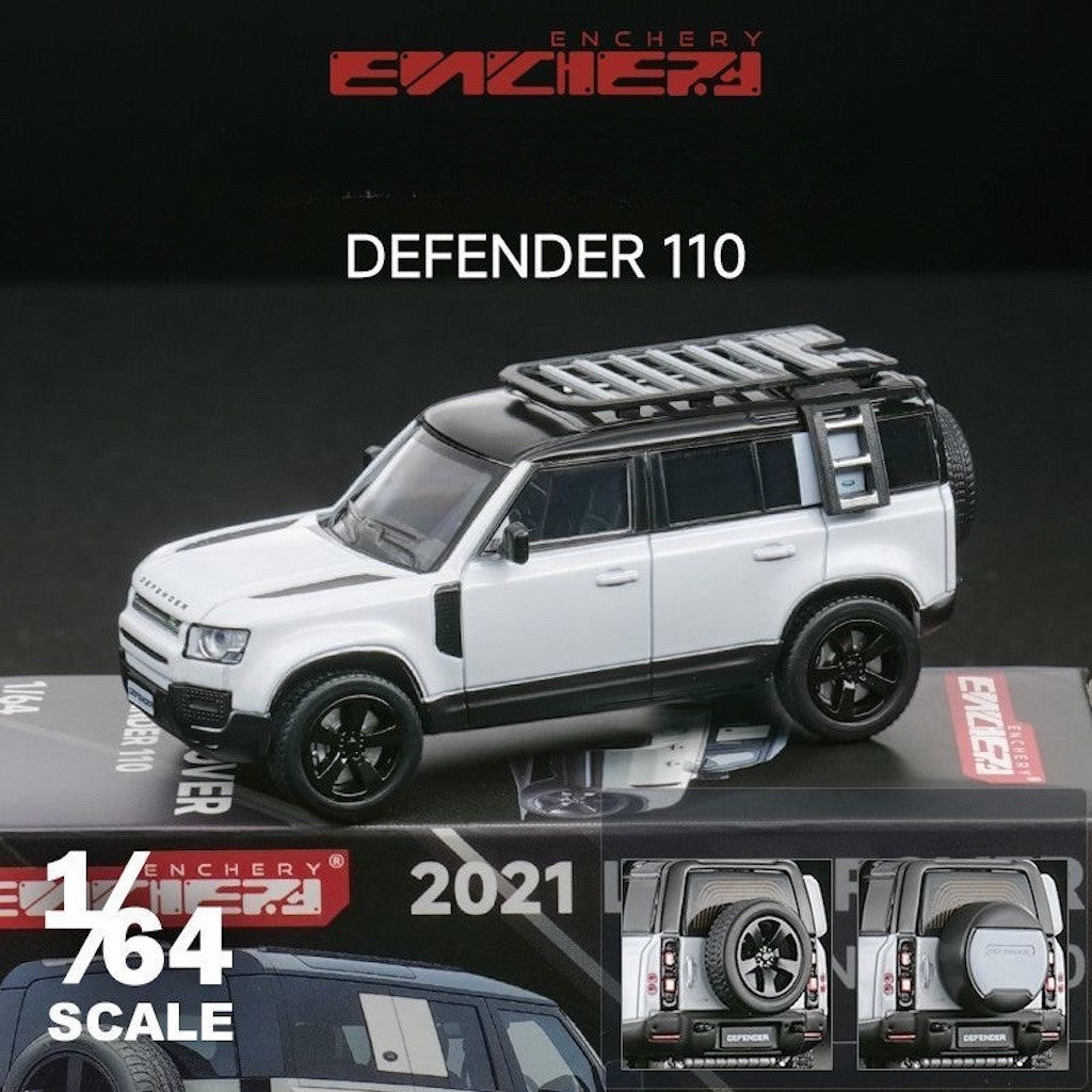 Enchery 1:64 White 2021 Defender 110 SUV Sports Model Diecast Metal Car New Collection