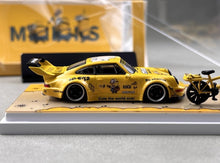 Load image into Gallery viewer, ZJWJ 1:64 Yellow RWB 964 Bicycle Bike Sports Model Diecast Metal Car New Collection
