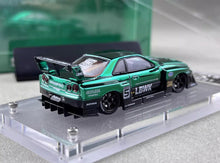 Load image into Gallery viewer, SW 1:64 Green LBWK ER34 #5 GTR Skyline Sports Model Diecast Metal Car New Collection
