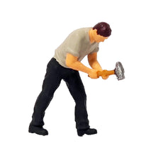 Load image into Gallery viewer, 1:64 Painted Figure Mini Model Miniature Resin Diorama Labour Woodman Worker
