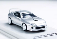 Load image into Gallery viewer, BBS 1:64 Silver JDM Supra A80 Coupe Racing Sports Model Diecast Metal Car New Collection
