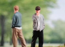 Load image into Gallery viewer, 1:64 Painted Figure Model Miniature Resin Diorama Sand Smoking Boy Man Casual
