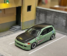 Load image into Gallery viewer, SW 1:64 JDM Green EG6 Civic R Hatchback Sports Model Diecast Metal Car New

