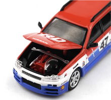 Load image into Gallery viewer, XCARTOYS 1:64 JDM Nissan Stagea Skyline R34 Wagon Racing Sports Model Toy Metal Car
