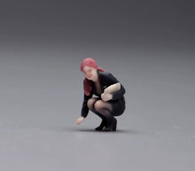 Load image into Gallery viewer, 1:64 Painted Figure Model Miniature Resin Diorama Toy Sand Sexy Lady Black Suit
