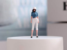 Load image into Gallery viewer, 1:64 Painted Figure Model Miniature Resin Diorama Sand Casual Trendy Girl Lady
