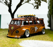 Load image into Gallery viewer, LMLF 1:64 Brown VW T1 RWB Van Bus Camper Kombi Model Diecast Metal Car New Collection
