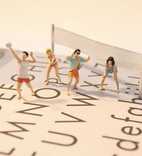 Load image into Gallery viewer, 1:64 Painted Figure Model Miniature Resin Diorama Sand Beach Volleyball Sports

