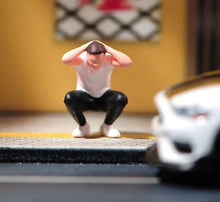 Load image into Gallery viewer, 1:64 Painted Figure Model Miniature Resin Diorama Sand Arrested Criminal Man Toy Collection
