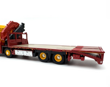 Load image into Gallery viewer, 1:76 Yellow Scania R Flatbed Trailer Crane Truck Model Diecast Metal Car New Collection
