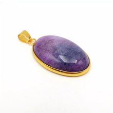Load image into Gallery viewer, Nature Jade Purple Oval Pendant Necklace Gift Jewelry charm Blessing Lucky New
