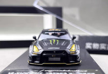 Load image into Gallery viewer, MC 1:64 Black GTR R35 LB Monster Widebody Sports Model Diecast Metal Car New Collection

