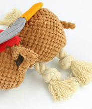 Load image into Gallery viewer, Dog Squeaky Toys Chew Puppy Fluffy Toy Durable Rope Teeth Grinding PET Pig Cat
