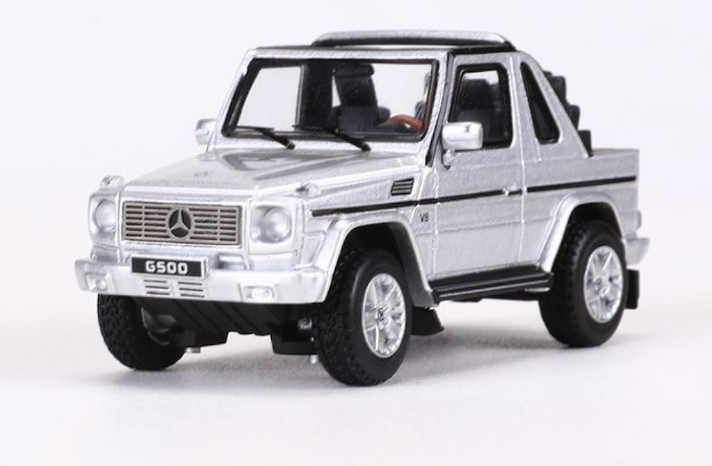 GCD 1:64 Silver G500 Cabrio W463 ORV SUV Sports Model Diecast Metal Car BN