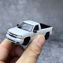 Load image into Gallery viewer, Para 1:64 White Silverado Single Cab Pickup Truck Model Diecast Metal Car New Collection
