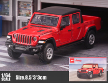 Load image into Gallery viewer, JKM 1:64 Red Jeep Rubicon Gladiator Pick Up 4x4 2020 SUV Model Toy Metal Car
