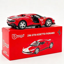 Load image into Gallery viewer, Bburago 1:64 Red 296 GTB Fiorano Sports Open Model Diecast Metal Car New Collection

