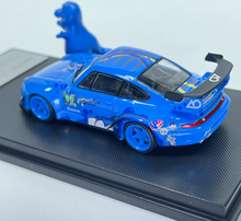 Load image into Gallery viewer, MC 1:64 Blue Dinosaur RWB 993 Figure Sports Model Diecast Metal Car Box New Collection
