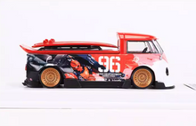 Load image into Gallery viewer, LMLF 1:64 Red #96 VW T1 RWB Pickup Camper Kombi Model Diecast Metal Car New Collection

