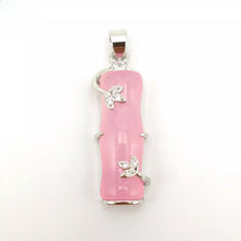 Load image into Gallery viewer, Nature Jade Bamboo Pendant Necklace Gift Jewelry charm Blessing Lucky Pink s
