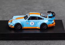 Load image into Gallery viewer, WU 1:64 Blue Gulf RWB 964 #3 Classic Racing Sports Model Diecast Metal Car New Collection
