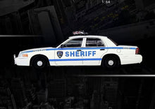 Load image into Gallery viewer, MK 1:64 White Sheriff Police CV CROWN VICTORIA Model Diecast Metal Car New Collection
