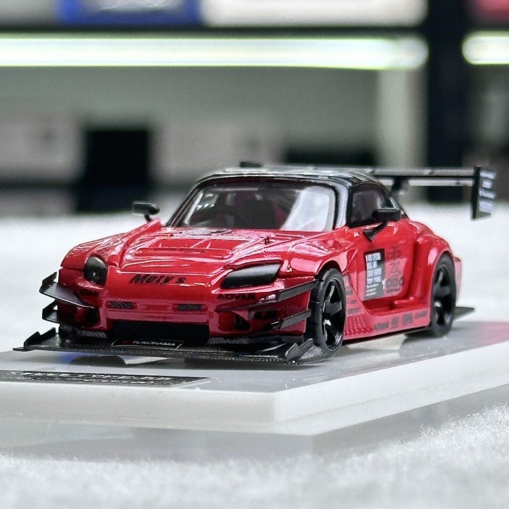 Onemodel 1:64 JDM Red S2000 RR Racing Sports Model Diecast Resin Car New Collection