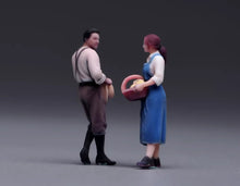 Load image into Gallery viewer, 1:64 Painted Figure Model Miniature Resin Diorama Toy Sand Farm Couple Man Lady
