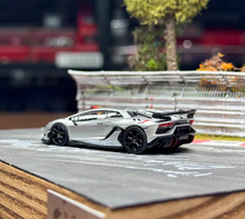 Load image into Gallery viewer, HH 1:64 Silver Aventador SVJ LP770-4 Racing Sports Model Diecast Metal Car New Collection

