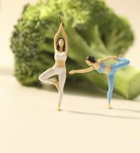 Load image into Gallery viewer, 1:64 Painted Figure Model Miniature Resin Diorama Sand Toy Yoga Sports Gym Girl
