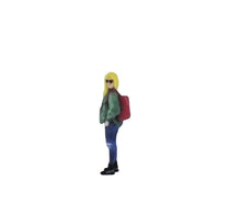Load image into Gallery viewer, 1:64 Painted Figure Mini Model Miniature Resin Diorama Girl Yellow Hair Lady
