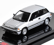 Load image into Gallery viewer, HobbyJapan 1:64 1984 Silver CIVIC Si E-AT Hatchback Model Diecast Metal Car
