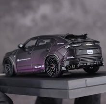 Load image into Gallery viewer, Flame 1:64 Black Purple URUS Widebody SUV Sports Model Diecast Metal Car New Collection
