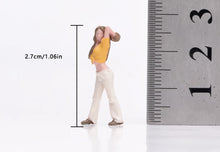 Load image into Gallery viewer, 1:64 Painted Figure Model Miniature Resin Sand Ball-catching girl Lady Woman
