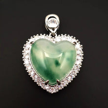 Load image into Gallery viewer, Nature Jade Heart Love Pendant Necklace Gift Jewelry charm Blessing Lucky New
