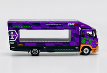 Load image into Gallery viewer, UM 1:64 Purple 500 HINO EVA Ranger Transporter Truck Model Diecast Metal Car
