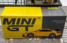 Load image into Gallery viewer, MINIGT 1:64 Yellow 911 GT3 Racing Sports Model Diecast Metal Car #565 New
