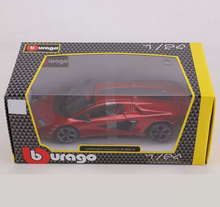 Load image into Gallery viewer, Bburago 1:24 Red Countach Lpi800-4 Open Model Diecast Metal Car New Collection
