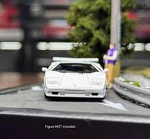 Load image into Gallery viewer, Minigt 1:64 White Countach LBWK 25th Racing Sports Model Diecast Metal Car New Collection
