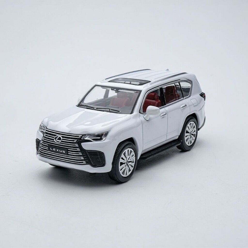 JKM 1:64 White 2022 LX600 Luxury SUV Sports Model Diecast Metal Car New Collection