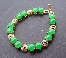 Load image into Gallery viewer, Nature Jade Beaded Bracelet Jewelry Blessing Lucky Fortune Gift For Her Green bb
