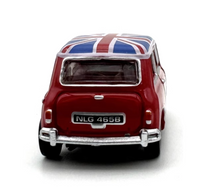 Load image into Gallery viewer, OXFORD 1:76 Red Austin Mini UK Flag Classic Coupe Sports Model Diecast Metal Car New
