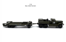 Load image into Gallery viewer, 1:76 Green US Army Diamond T Transporter Trailer Model Diecast Metal Car New Collection
