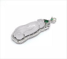 Load image into Gallery viewer, Nature Jade Budha Hand Pendant Necklace Gift Jewelry charm Blessing Lucky New b
